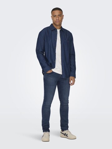 Skinny Jean 'LOOM' Only & Sons en bleu