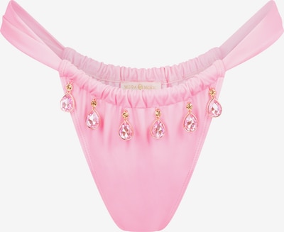 Moda Minx Bikini Bottoms 'Selene Droplet Rouched Fixed' in Pink, Item view