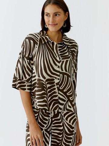 OUI Bluse in Braun