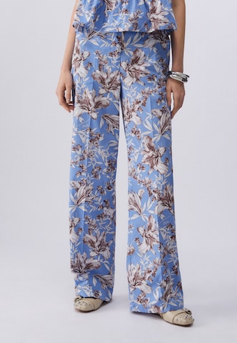 Wide Leg Pantalon à plis Liu Jo en bleu : devant