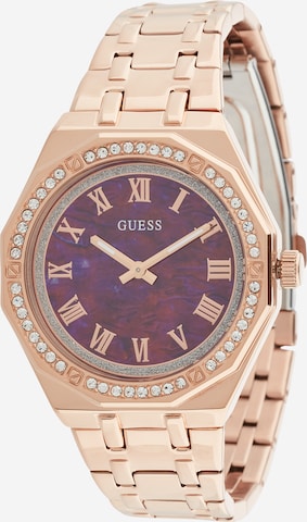GUESS Analoog horloge in Goud: voorkant