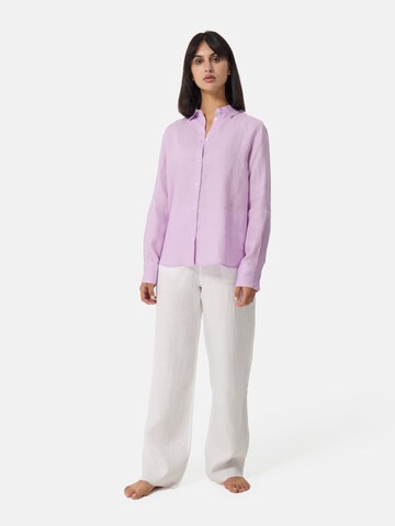CASH-MERE.CH Regular Fit Bluse in Pink