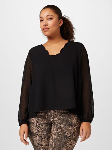 ABOUT YOU Curvy Blouse 'Vivian' in Zwart: voorkant