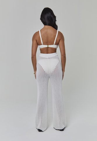 Wide Leg Pantalon South Beach en blanc