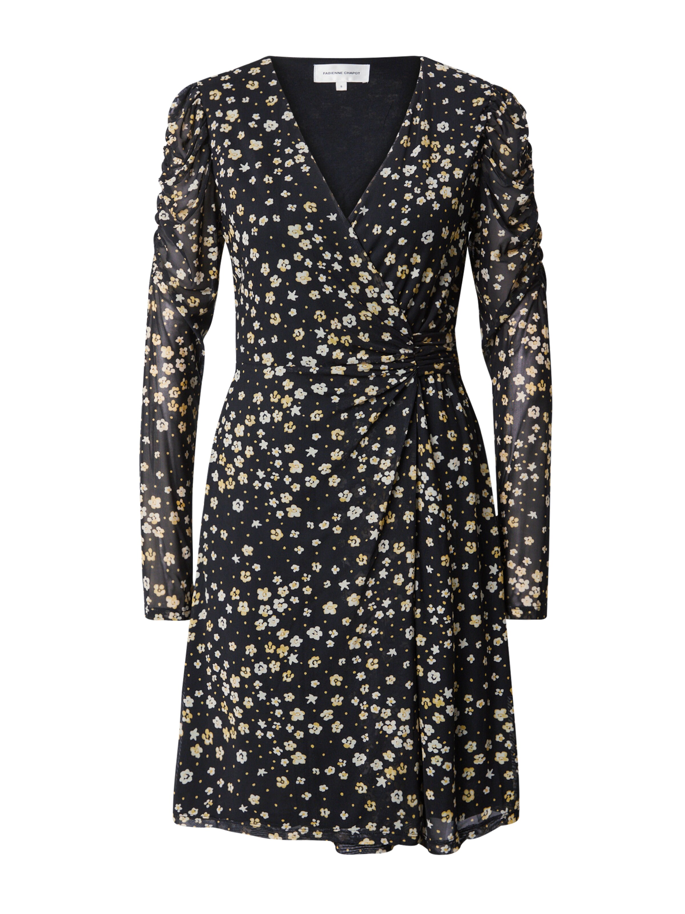 Fabienne Chapot Jurk 'Flake' in Zwart: voorkant