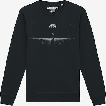 Watapparel Sweatshirt ' Lost in space ' in Schwarz: Vorderseite