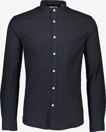 Slim fit Camicia di Lindbergh in nero: frontale
