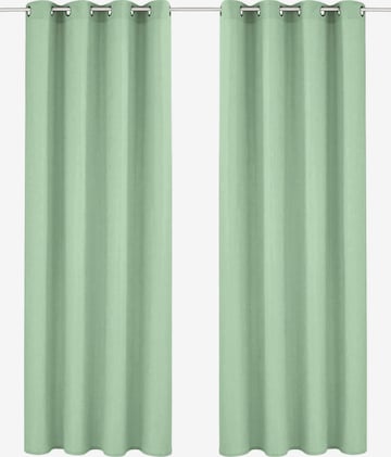 HOME AFFAIRE Curtains & Drapes in Green: front