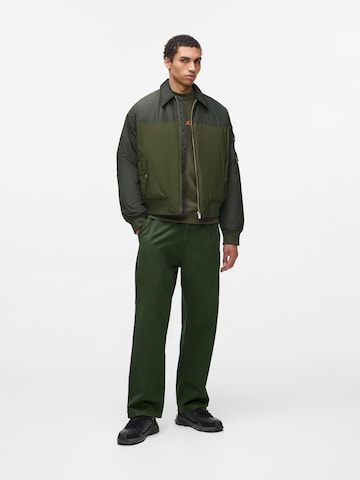 zaļš KARL LAGERFELD JEANS Vaļīgs piegriezums Čino bikses