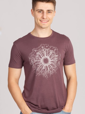 Life-Tree Shirt 'Ecovero "WoodenIris" Mulberry' in Lila: Vorderseite