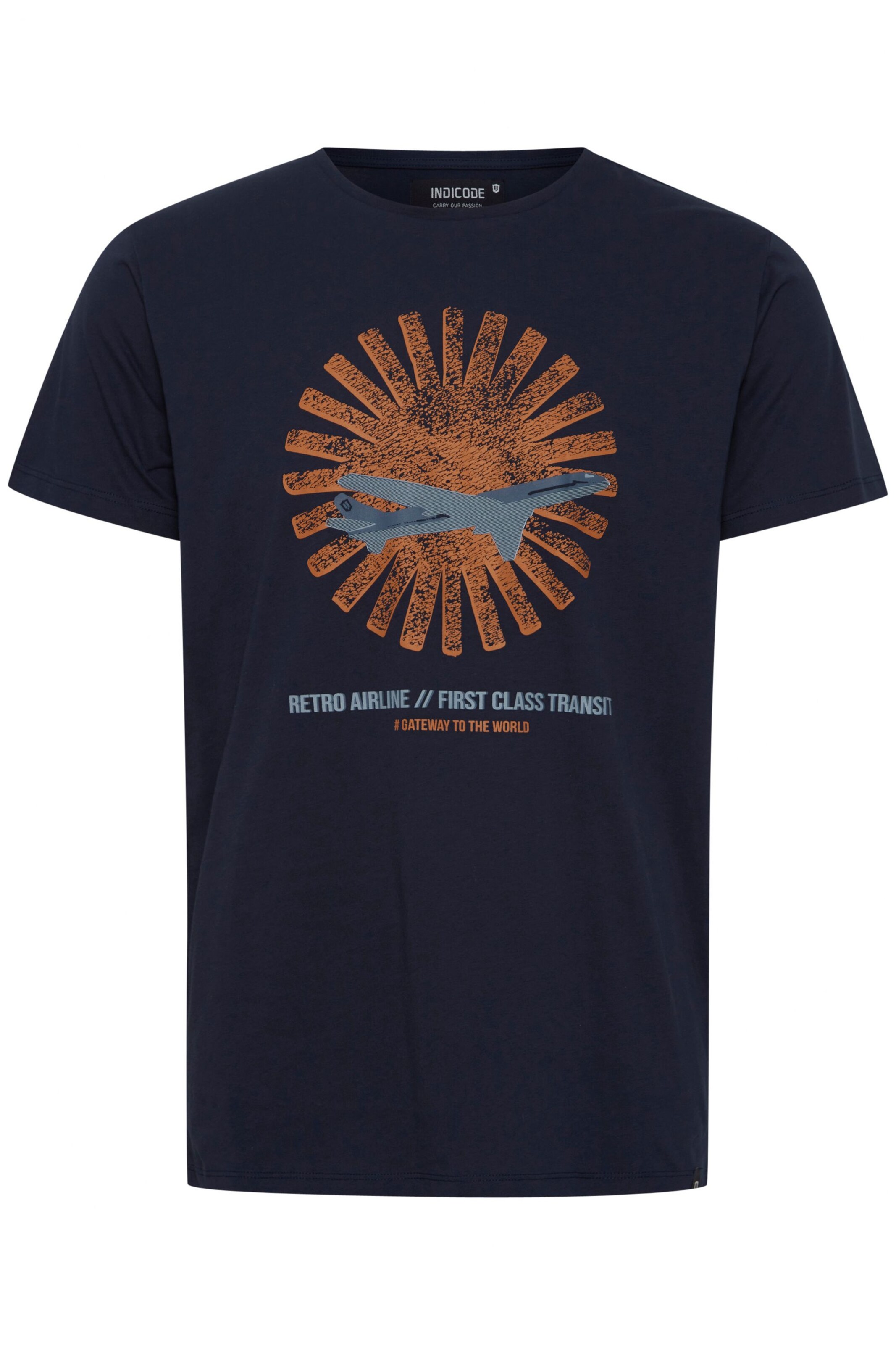 INDICODE JEANS Shirt 'Ronny' in Blauw: voorkant