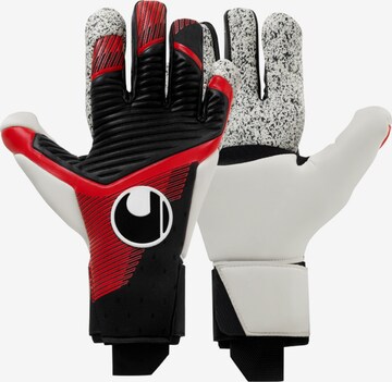 UHLSPORT Athletic Gloves 'Powerline Flex NH' in Black: front