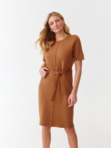 TATUUM Dress in Brown: front