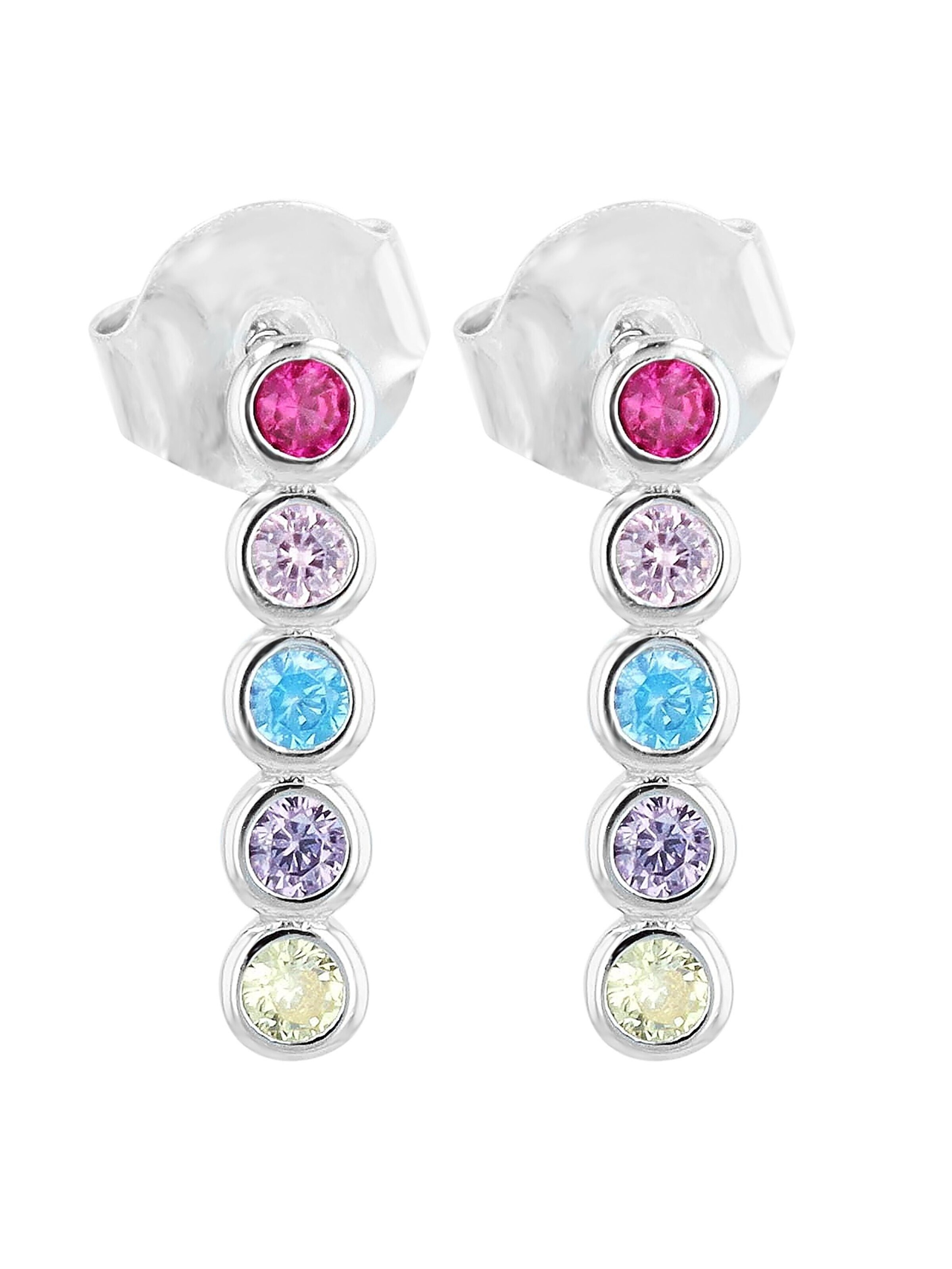 Akzent Earrings '"Kira" aus 925 Sterlingsilber, rhodiniert, langlebig' in Silver: front