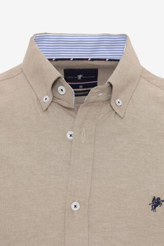 DENIM CULTURE - Ajuste regular Camisa 'CURTIS' en beige