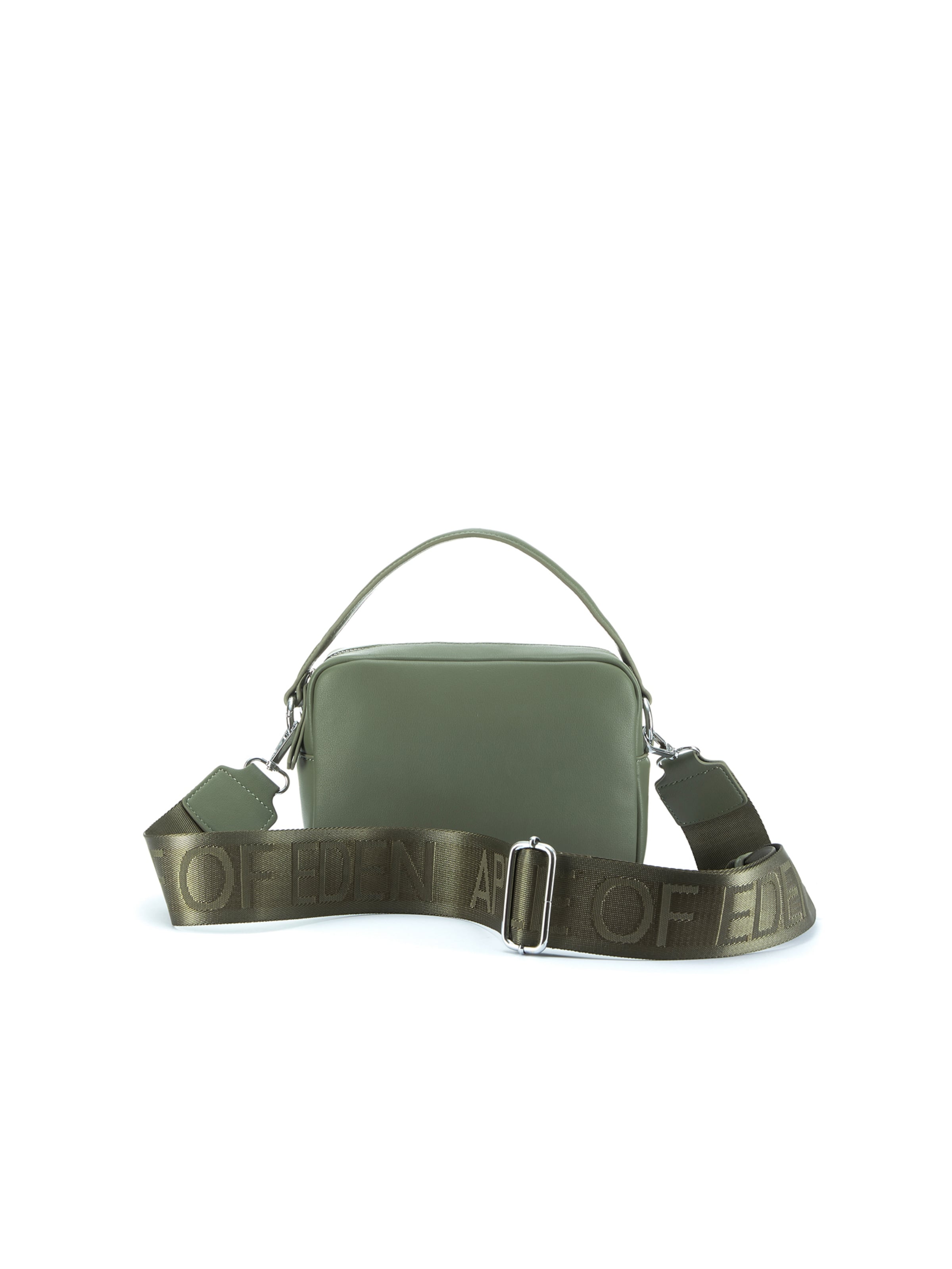 Apple of Eden Tasche 'BRÜSSEL', hochwertige silberfarbene Metalldetails in Grün