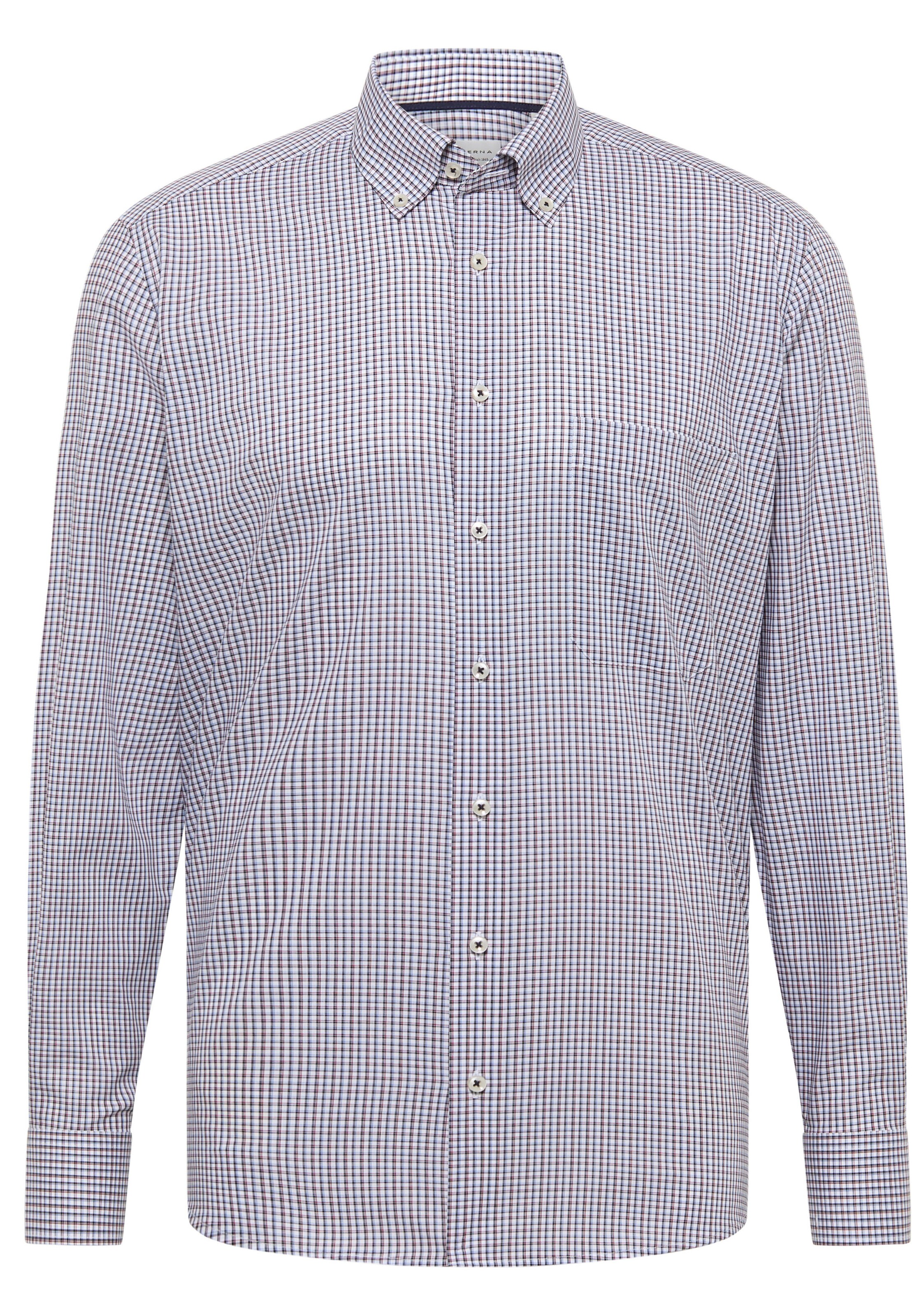 ETERNA Comfort Fit Hemd in Blau: Vorderseite