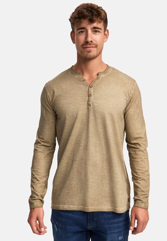 INDICODE JEANS Shirt 'INKilsone' in Beige: voorkant