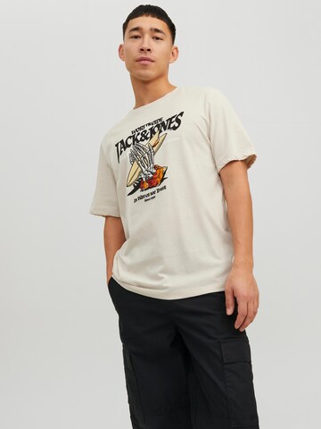 JACK & JONES T-Shirt 'Beachbone' in Beige: Vorderseite