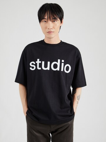 Studio Seidensticker Shirt in Zwart: voorkant