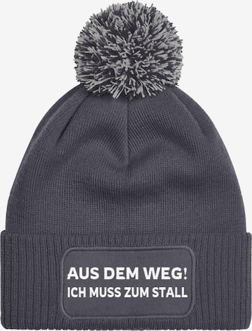 Youth Designz Mütze 'Muss zum Stall' in Grau: Vorderseite
