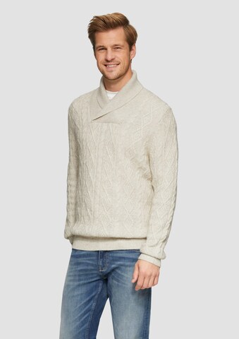 s.Oliver Sweater in Beige: front