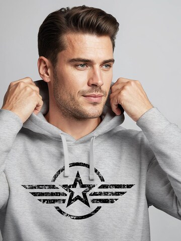 Neverless Sweatshirt 'Airforce Wings' in Grey