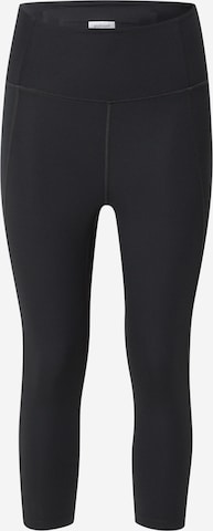 Girlfriend Collective Skinny Workout Pants in Black: front