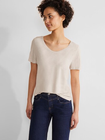 STREET ONE T-Shirt 'Gerda' in Beige: Vorderseite
