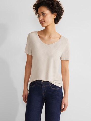 T-shirt 'Gerda' STREET ONE en beige : devant