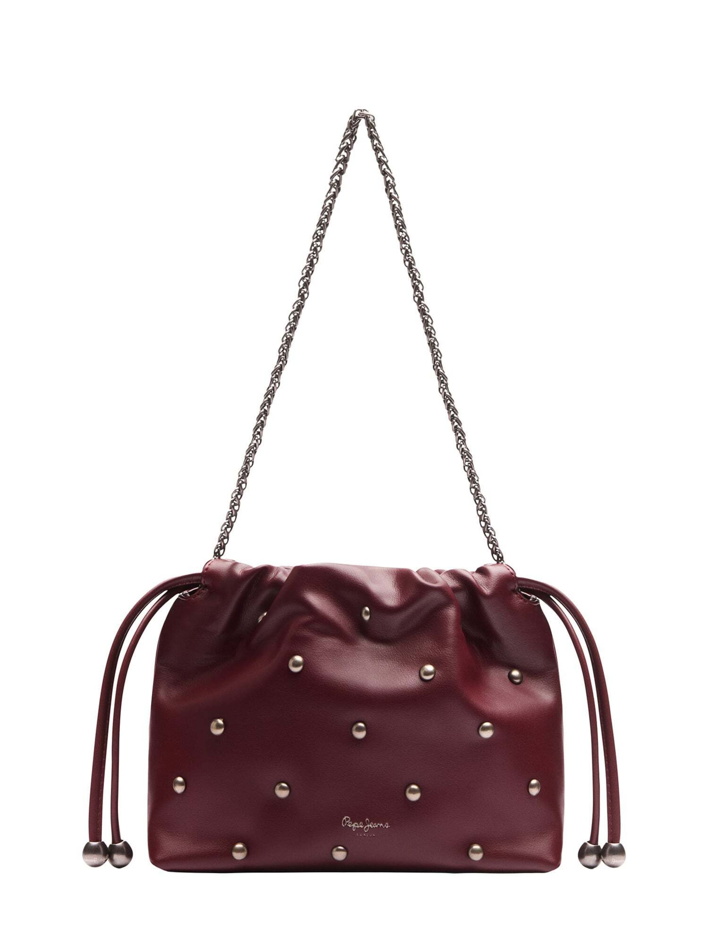 Pepe Jeans - Bolso saco 'Ilenia' en rojo: frente