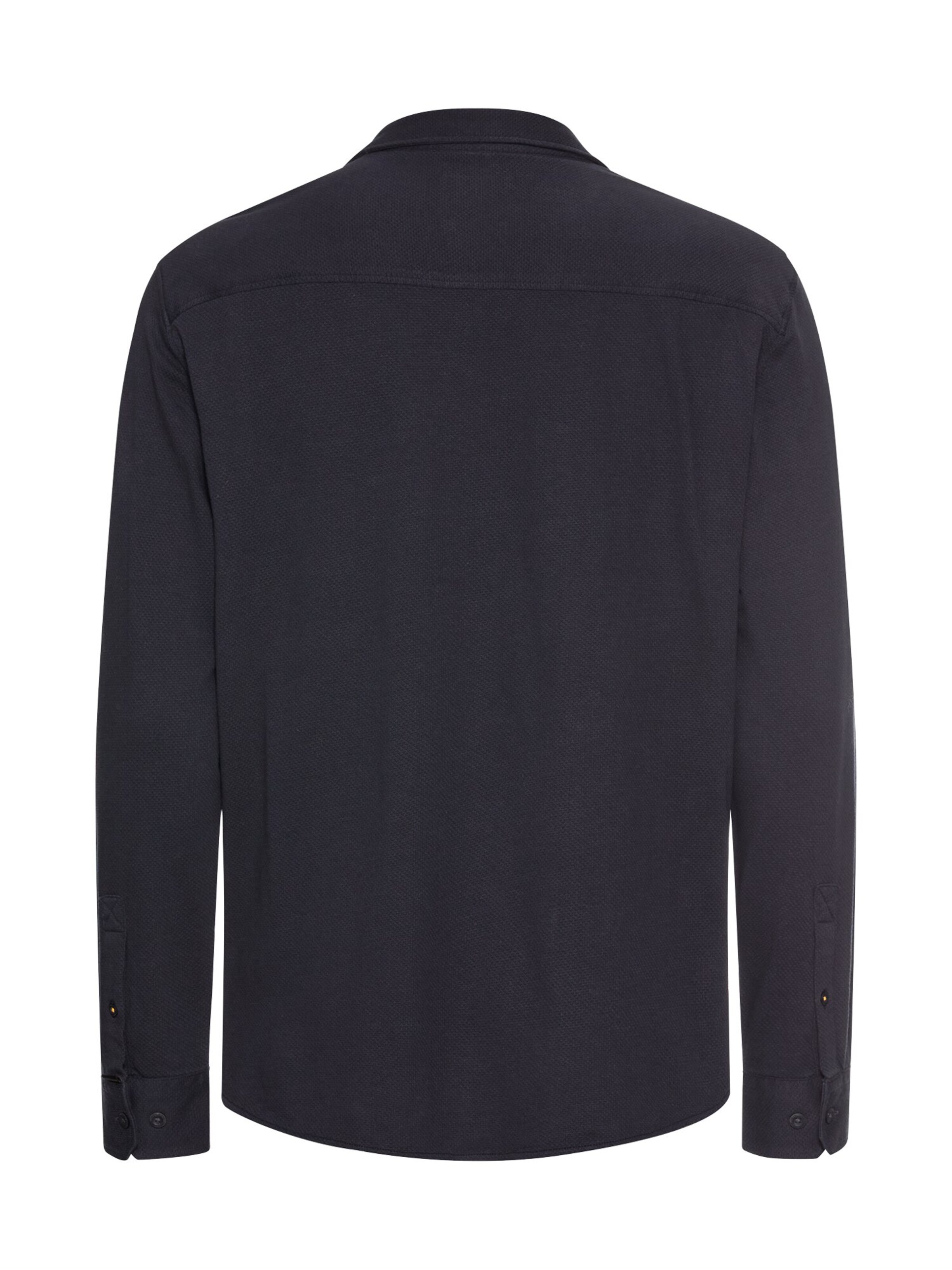 CAMEL ACTIVE Regular Fit Langarm Hemd aus reiner Baumwolle in Blau