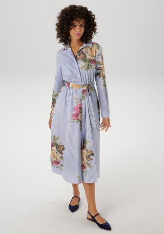 Aniston CASUAL Shirt Dress in White: front