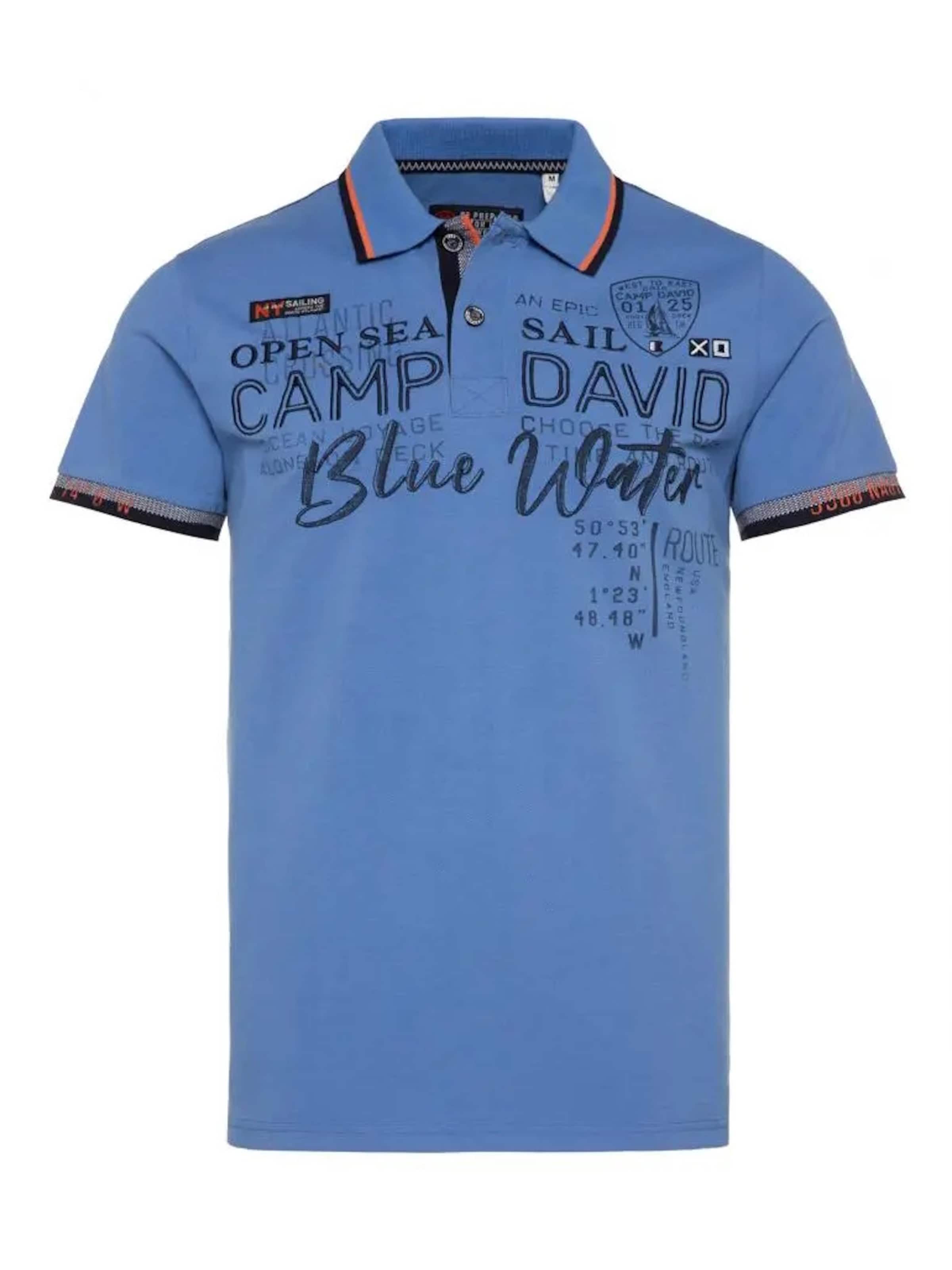 T-Shirt 'Atlantic Crossing' CAMP DAVID en bleu : devant