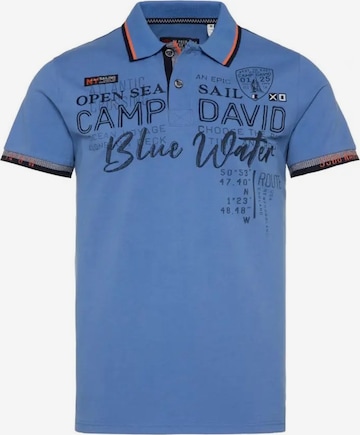 T-Shirt CAMP DAVID en bleu : devant