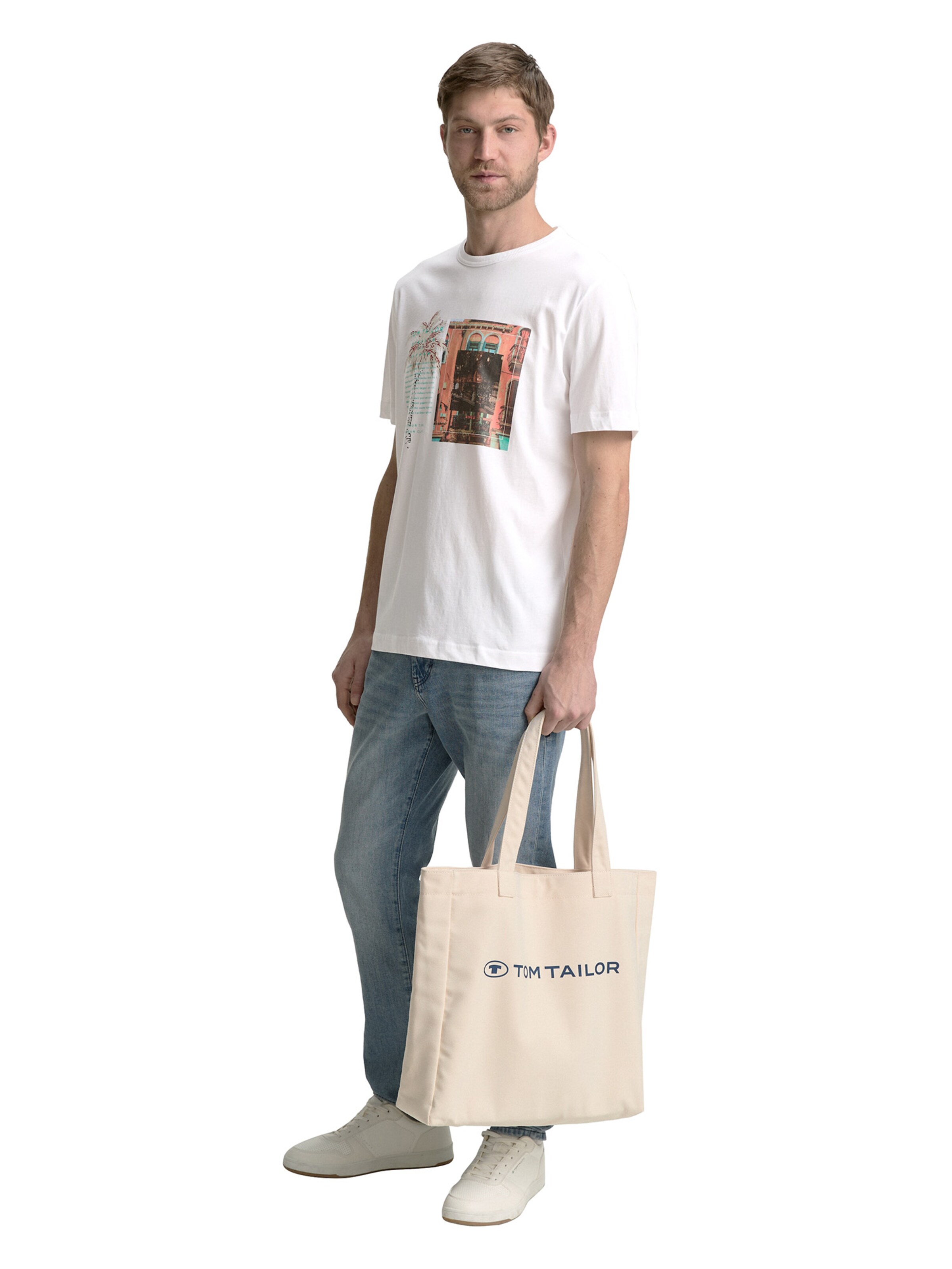 TOM TAILOR T-Shirt in Weiß