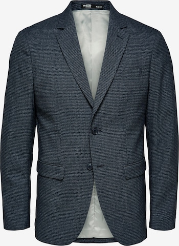 Coupe regular Veste de costume 'WELLS' SELECTED HOMME en bleu : devant