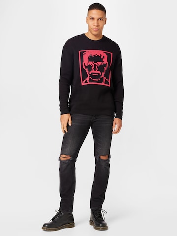 Coupe slim Jean 'MIKE' JACK & JONES en noir