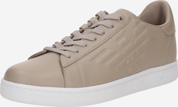 Baskets basses EA7 Emporio Armani en beige : devant