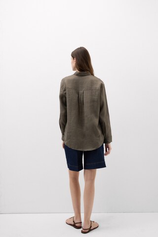 INTIMISSIMI Blouse 'The Pure Linen' in Green