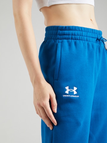 mėlyna UNDER ARMOUR Siaurėjantis Sportinės kelnės 'Essential'