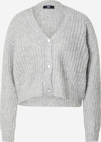 Le Temps Des Cerises Knit Cardigan 'GEORGINA' in Grey: front