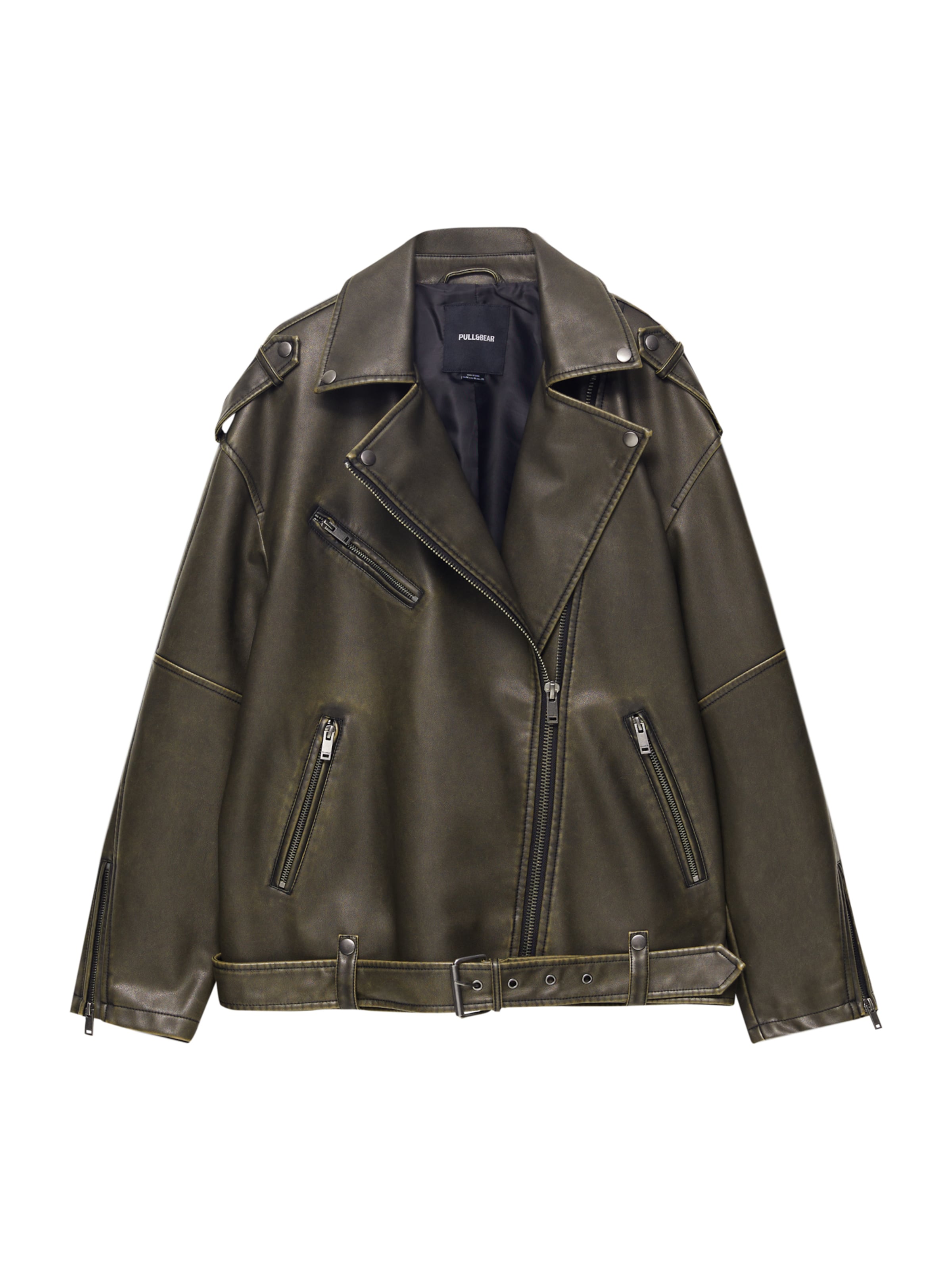 Leather look hotsell biker jacket zara