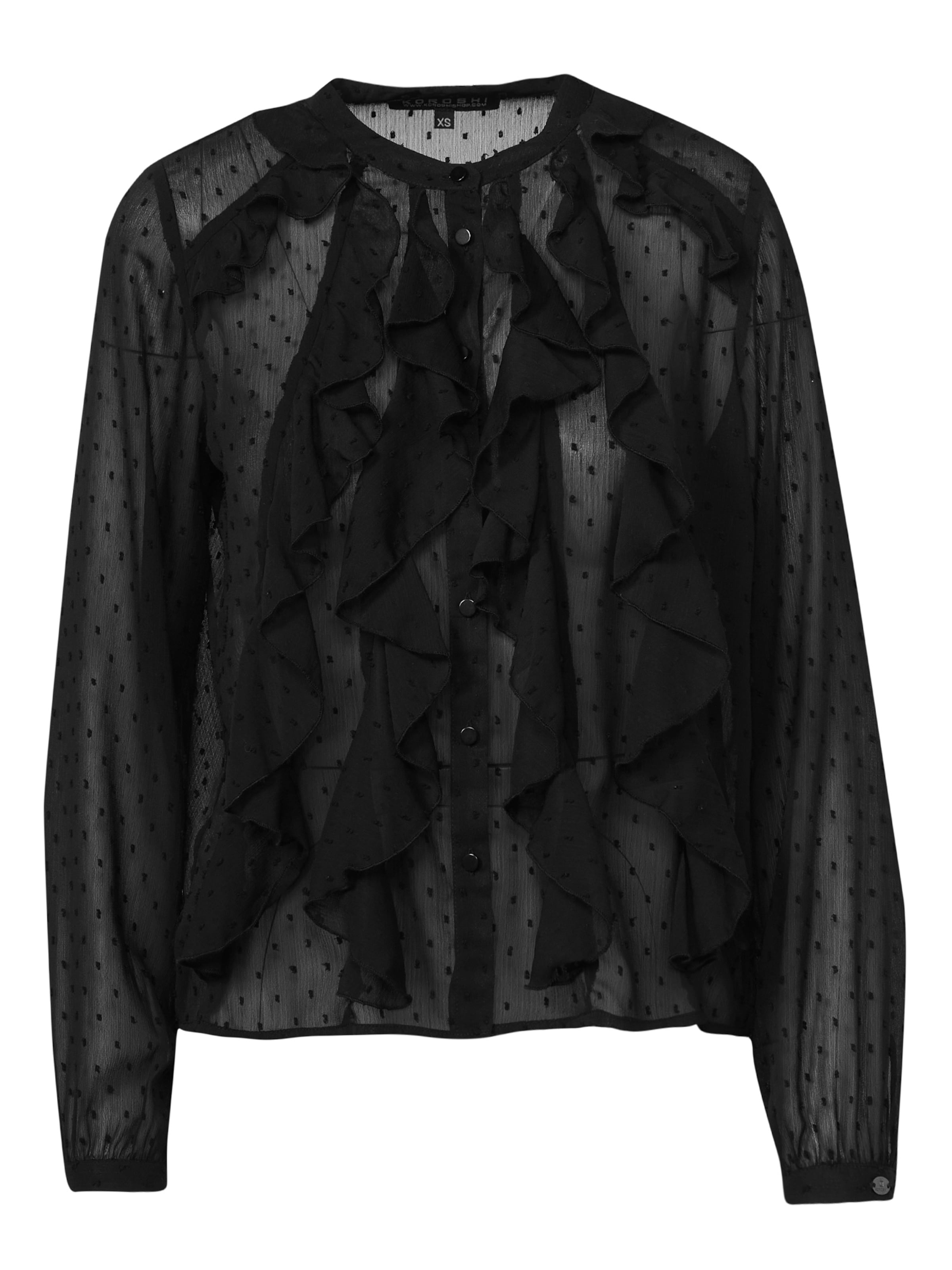 KOROSHI Bluse in Schwarz: Vorderseite