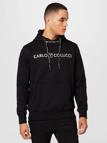 Carlo Colucci Sweatshirt in Black: front