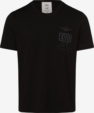 Aeronautica T-Shirt in Schwarz: predná strana