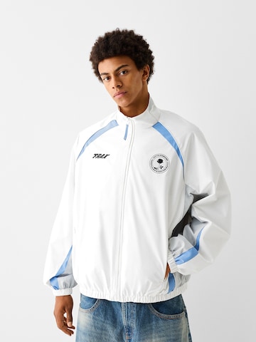 Bershka Between-season jacket in White: front