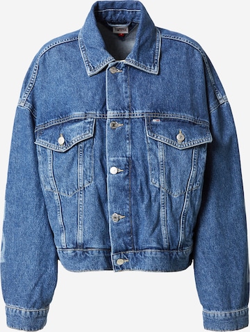 Tommy Jeans Přechodná bunda – modrá: přední strana