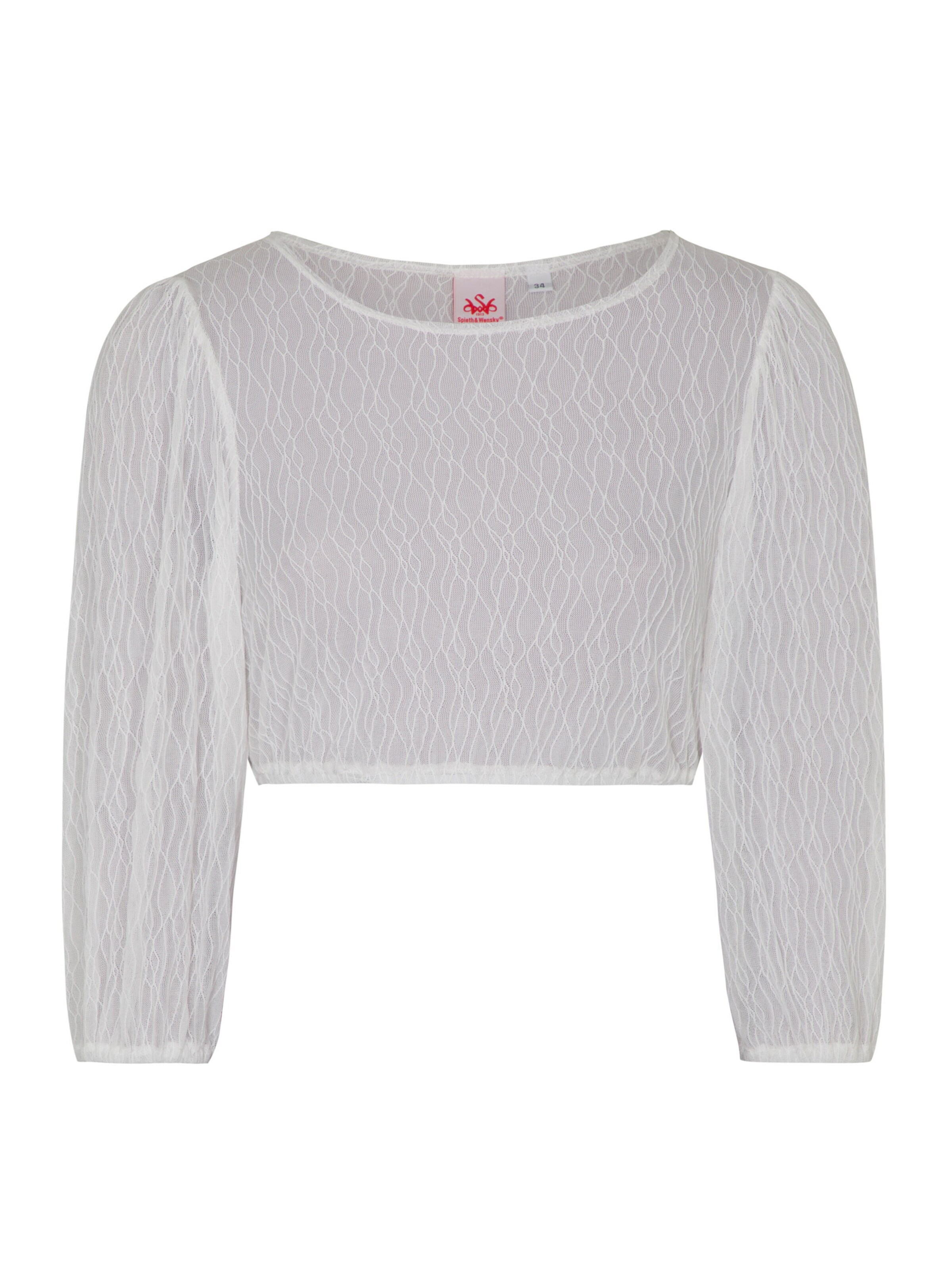 Blouse folklorique 'Dirndlbluse Franzi' SPIETH & WENSKY en blanc : devant
