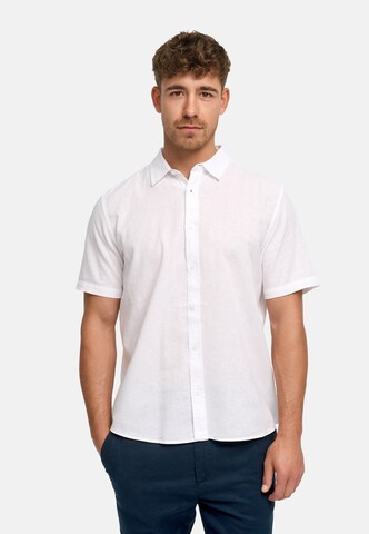 INDICODE JEANS Comfort Fit Hemd 'Ceppo' in Weiß: Vorderseite